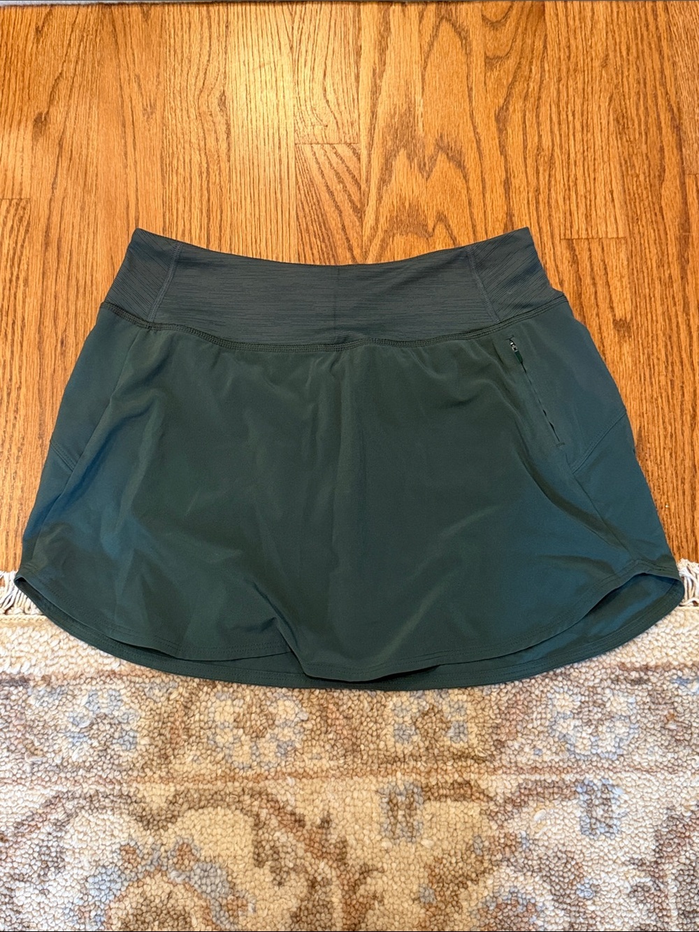 Outdoor Voices Teal Green Athletic Skort with Zip Pocket